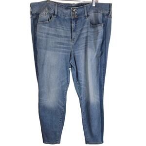 Torrid Whiskering Side Stripe Super Soft Jeggings Women's Jeans 26T